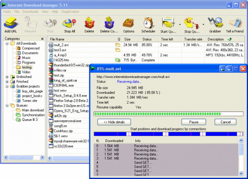 برنامج تحميل البرامج Internet Download Manager 5.18