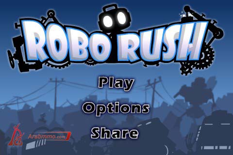 لعبة الحركة الكلاسيكية بمنصة ios وهي Robo Rush 