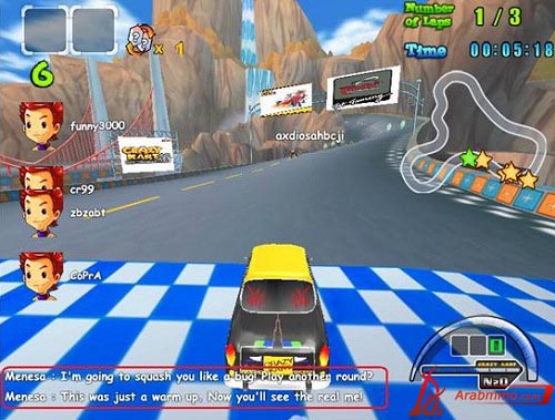 دردش في لعبة كريزي كارت