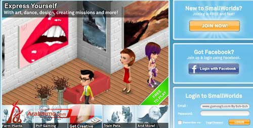 طريقة التسجيل في لعبة SmallWorlds