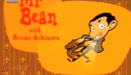 كرتون مستر بين مع شباب وسيم