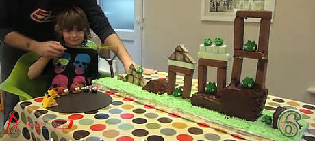 كعكة عيد ميلاد (Angry Birds) !