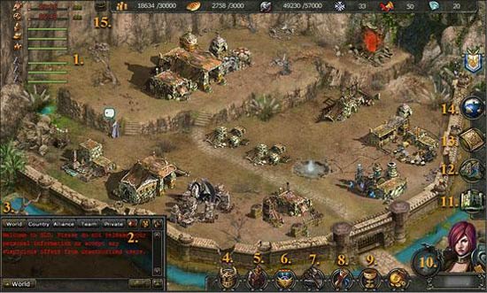 شرح واجهة لعبة أرض الظلام بالصور